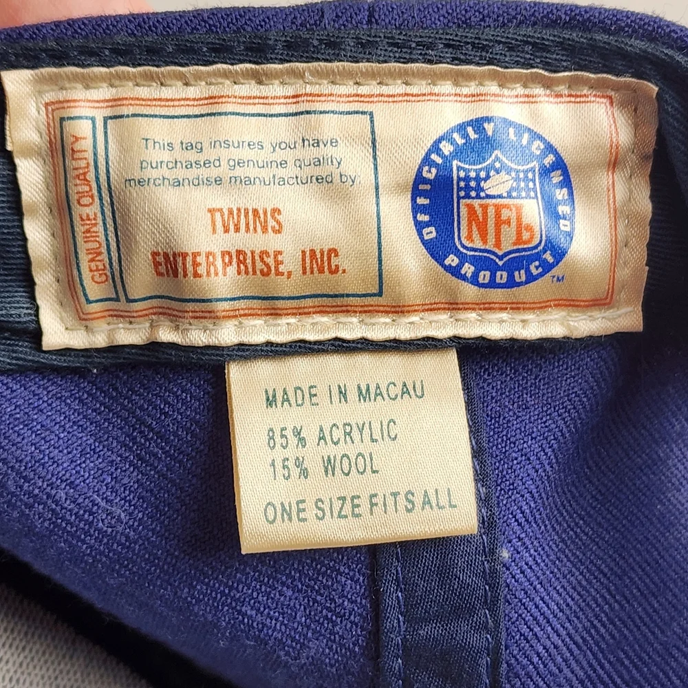 Vintage Seattle Seahawks NFL Adjustable Hat Cap Twins Enterprise Made in Macau